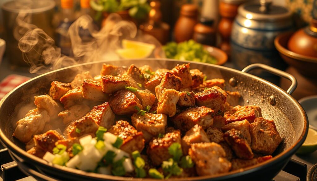 Cooking Carnitas Michoacan