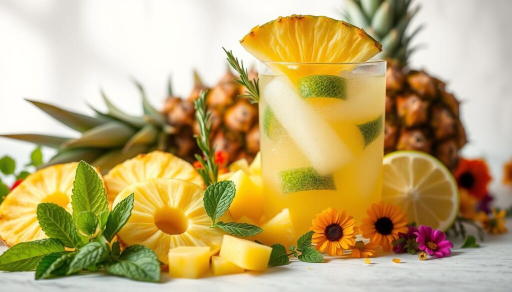 Pineapple Agua Fresca Garnish Ideas